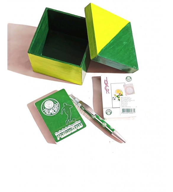 Kit Torcedor palmeiras 01 caixa MDF+02 Baralhos+01caneta plastico